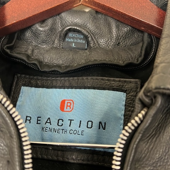 Kenneth Cole Genuine Leather Jacket Size L (P) - Picture 2 of 9